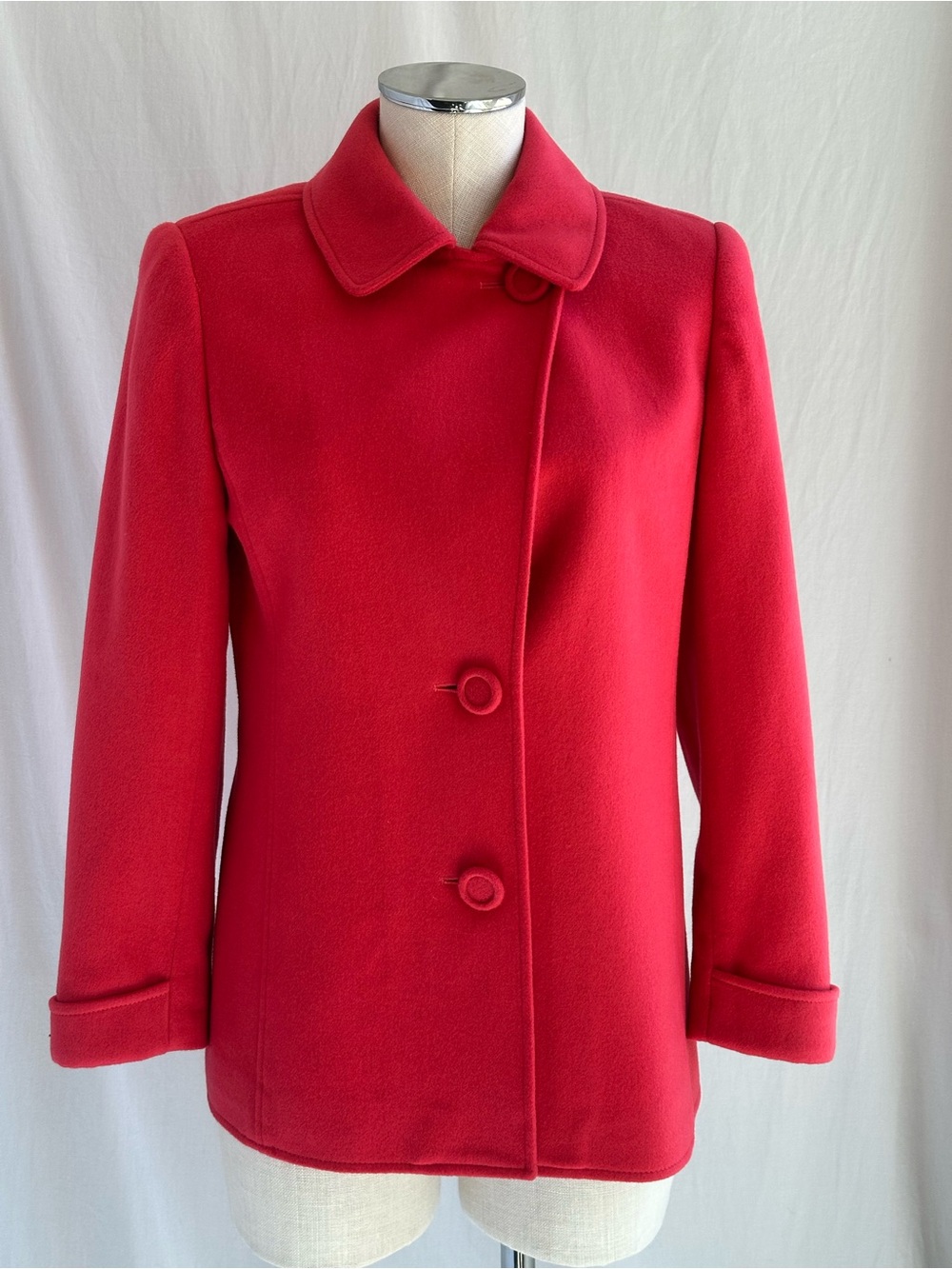 Vintage Carlisle 100% Cashmere Coat | Pink Salmon / Coral | US 4
